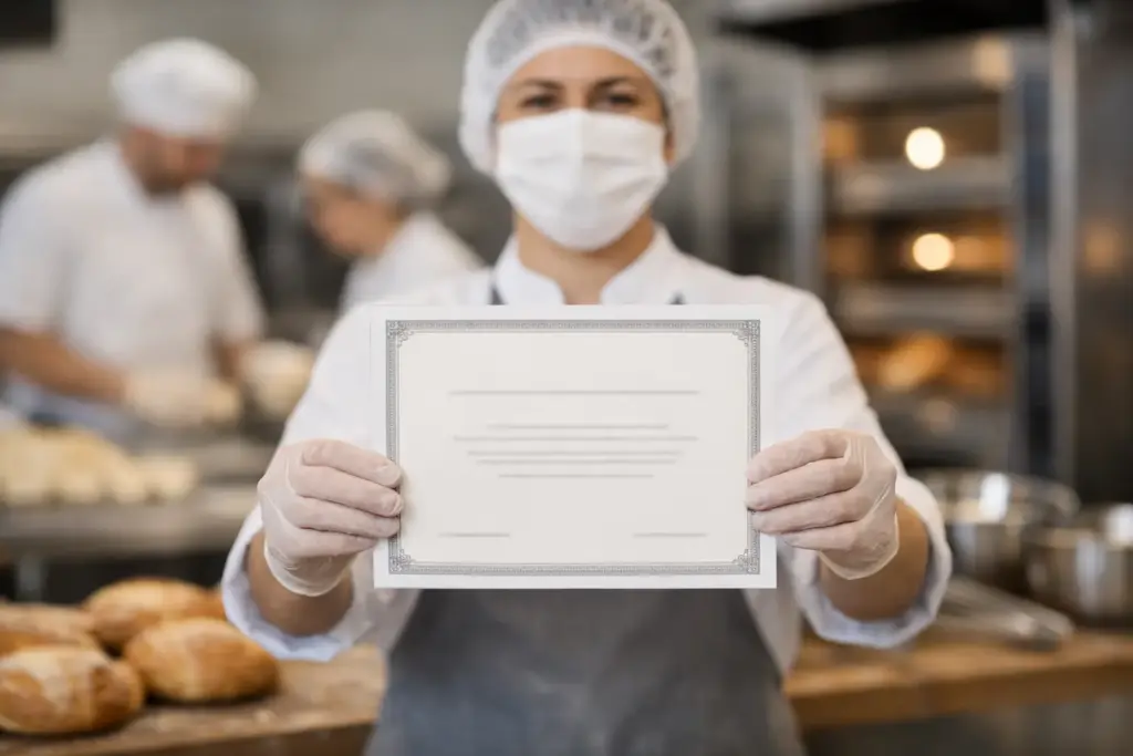 Certificado para trabajar en obrador